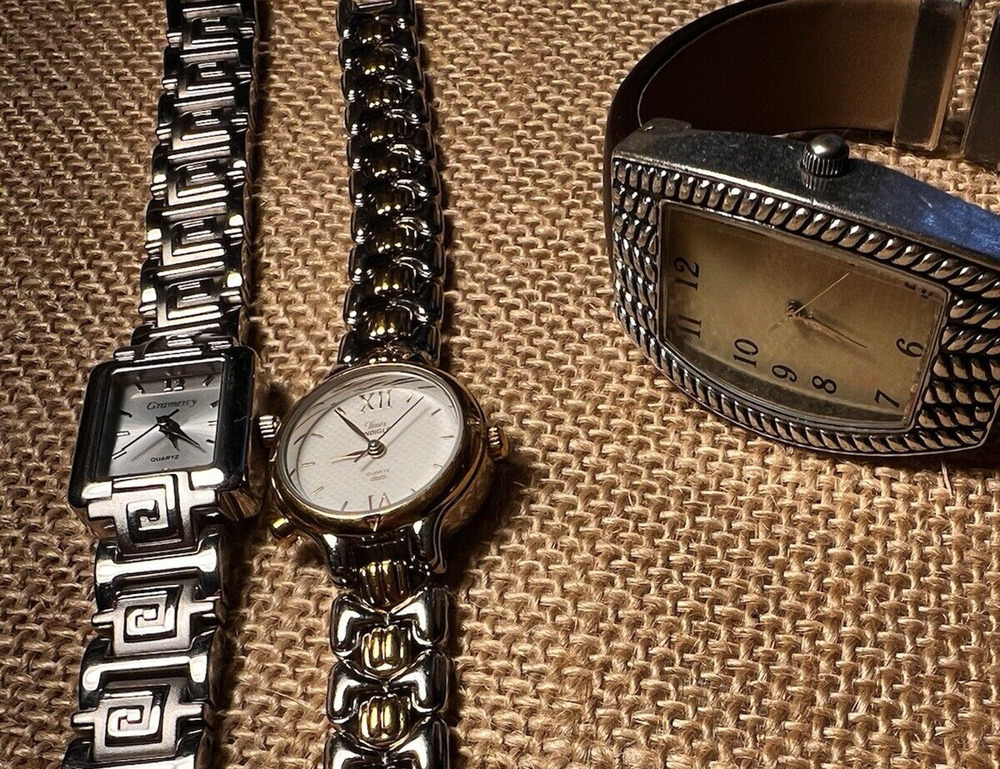 Timex & Gramercy Quartz (2) & Coldwater Creek Fashion Watch--Lot of 3 Watches